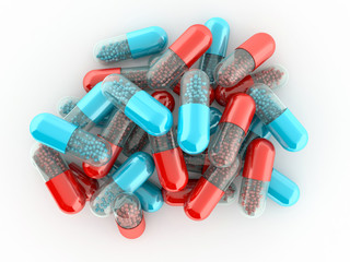 medical pills. 3d illustration isolated