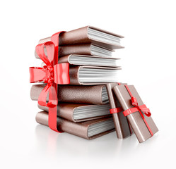 books with bow as the gift of knowledge