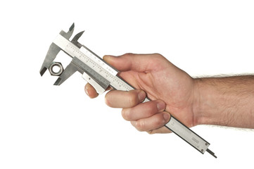 Hand with caliper