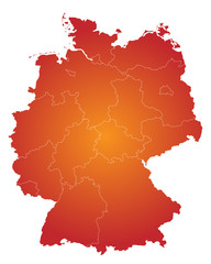 Bundesländer in rot