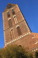 Turm der zerstörten Marienkirche in Wismar