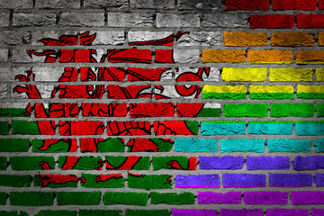 Dark brick wall - LGBT rights - Wales