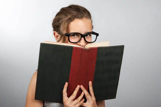 Teen girl with book