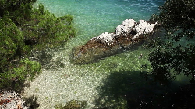 Little cozy Bay on Croatia Adriatic sea shore