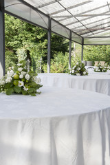 wedding table in the castle