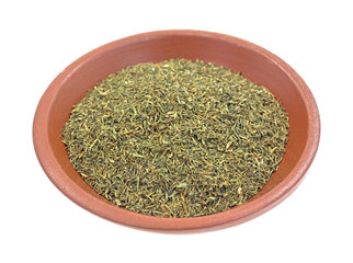 Dill weed in a small bowl