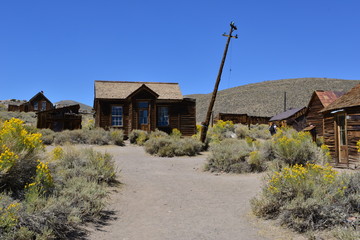 Bodie is a ghost town in the Bodie Hills east of the Sierra Neva
