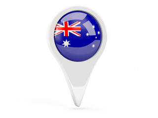 Round flag icon of australia