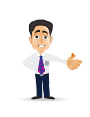 Cartton man with shirt and tie