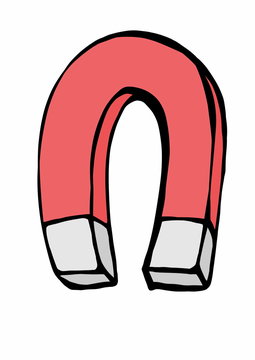doodle horseshoe magnet