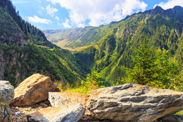 View of the Fagaras mountains in Romania