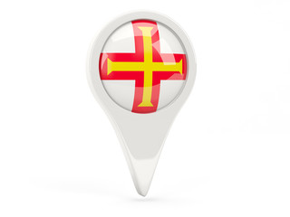 Round flag icon of guernsey