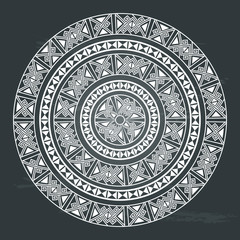 Round ornamental vector shape