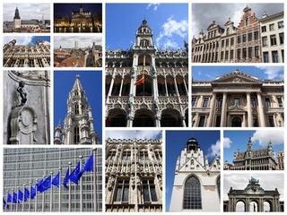 Brussels - travel photos collage