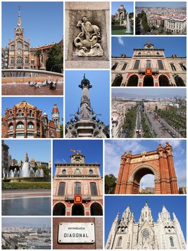 Barcelona collage - travel photos