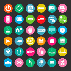 Computer color icon, vector illustration