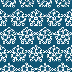 winter background, vector seamless pattern with snowflakes