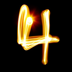 Created by light numerals