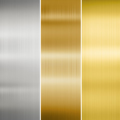 metal texture: gold, silver and bronze