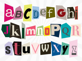 alphabet anonyme - obrazy, fototapety, plakaty