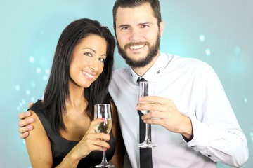 young couple at a Party