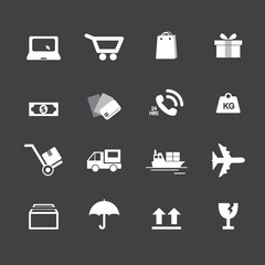 shipping and shopping icon