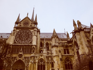 Fototapeta na wymiar Retro look Notre Dame Paris