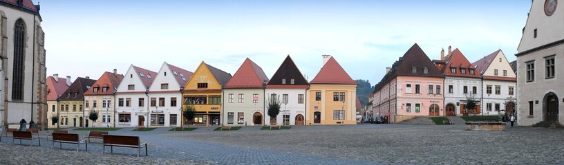 Fototapeta na wymiar Bardejov - UNESCO-Stadt - Panorama Rathausplatz
