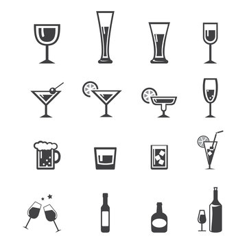 vector.drink icon set
