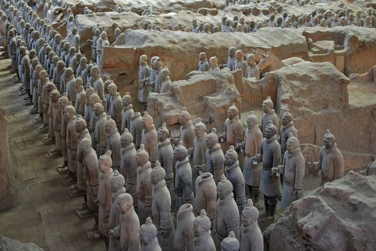 The Terracotta Army in Xian, China