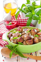 Fried meat