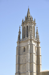 Fototapeta na wymiar Tower of a church in Gothic-Renaissance style