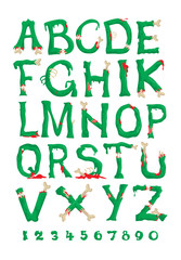 zombie font vector