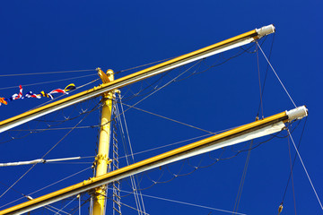 Masts of sailing boat