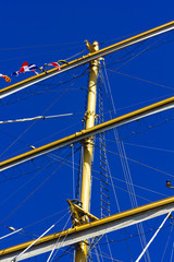 Masts of sailing boat