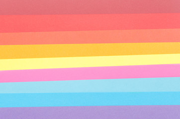 colorful construction paper arranged horizontally