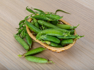 Green fresh peas