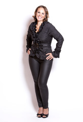 Fototapeta premium brunette in black