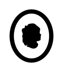 Cute little girl silhouette