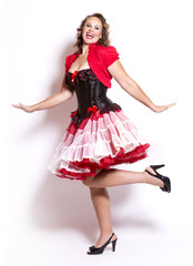 brunette pinup style