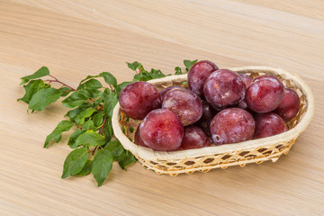 Fresh plums