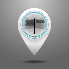 Fototapeta premium Glossy Crossroad Icon