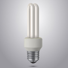 llustration of an energy saving compact fluorescent lightbulb