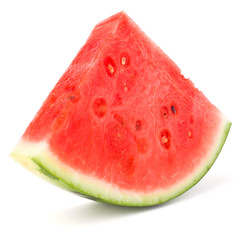 Sliced ripe watermelon isolated on white background cutout