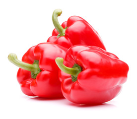 Sweet bell pepper isolated on white background cutout