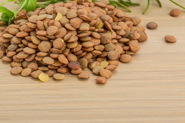 Raw lentils