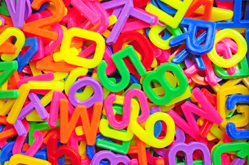 English alphabet and number background