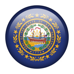 Flag Button - New Hampshire