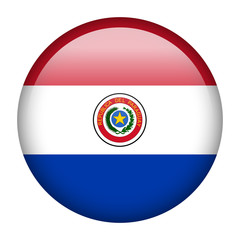 Naklejka premium Paraguay flag button