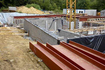 Construction des fondations d'une maison